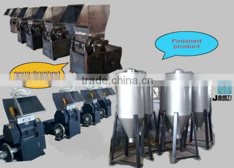 plastic PE PP film crusher with cyclone collector system (BM-400x280)