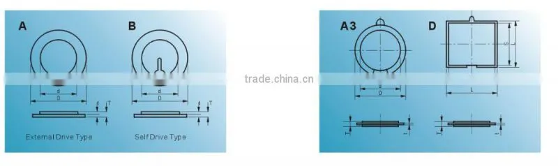 FT-12T-9.0A1 good price piezo element piezo with tags customizable piezo element(FBELE)