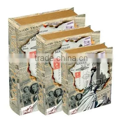 S/3 Vintage Style Decorative Wooden Packaging Box