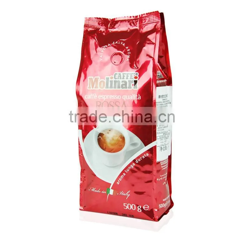 side gusset aluminum foil coffee bag with valve