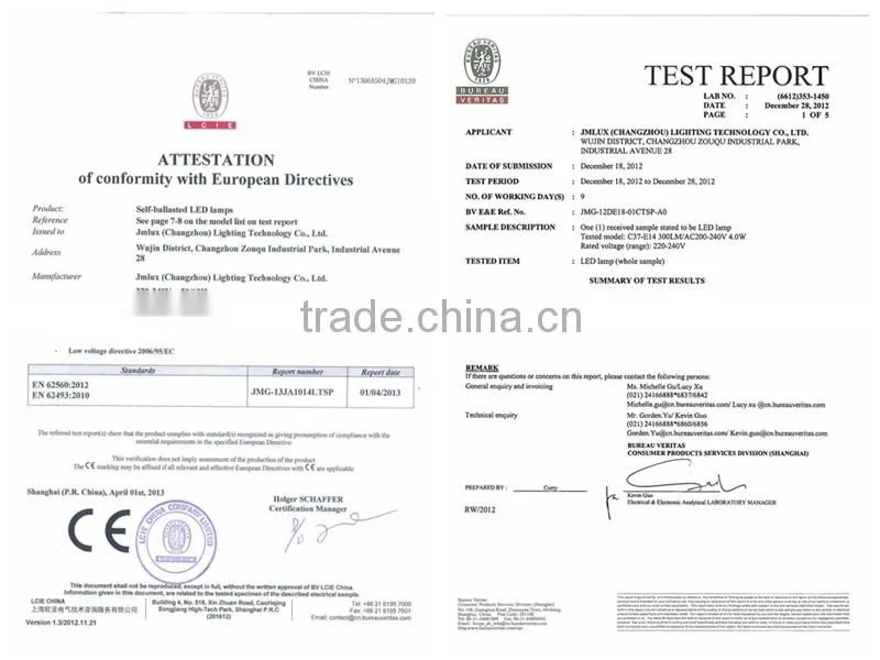JMLUX T8 900mm 14W LED Tube Light with CE ROHS