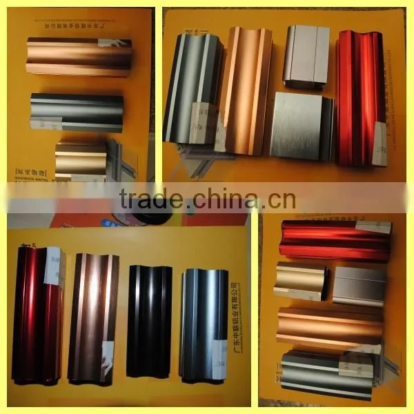WOW!!!Canton fair Double glazed powder coated white doors 6063 /double frame track aluminium window section