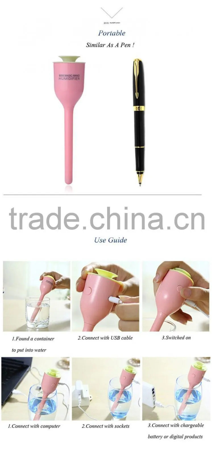 Greative magic stick USB humidifier air purifier