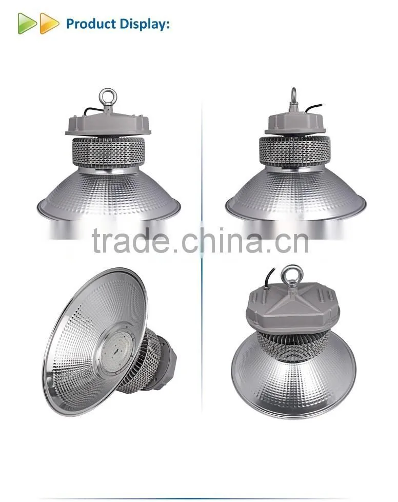 110V/120V 5000K 100W 150W 200W 250W UL DLC approved LED High Bay Lights, industrial/warehouse LED light