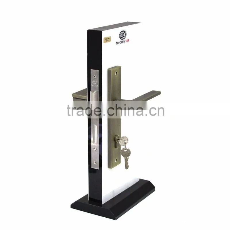 TRI-CIRCLE zinc alloy handle door lock set, door lock and handle