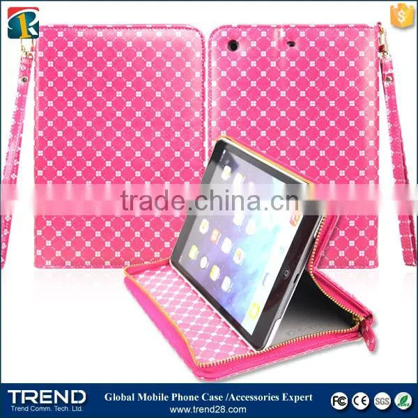 New cycle accessories zipper leather case for ipad mini