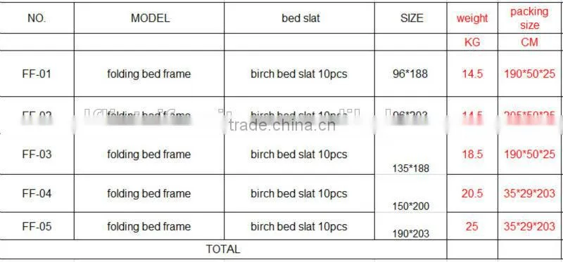 flat wooden bed frame/hinges bed frame