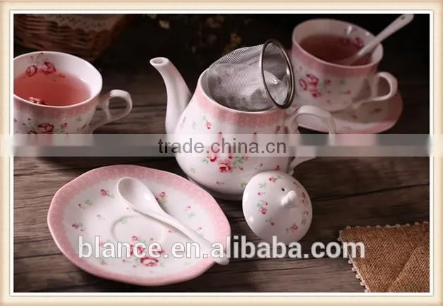 rose coffee tea set Cup/Saucer/Spoon Expresso Tasse Assiette