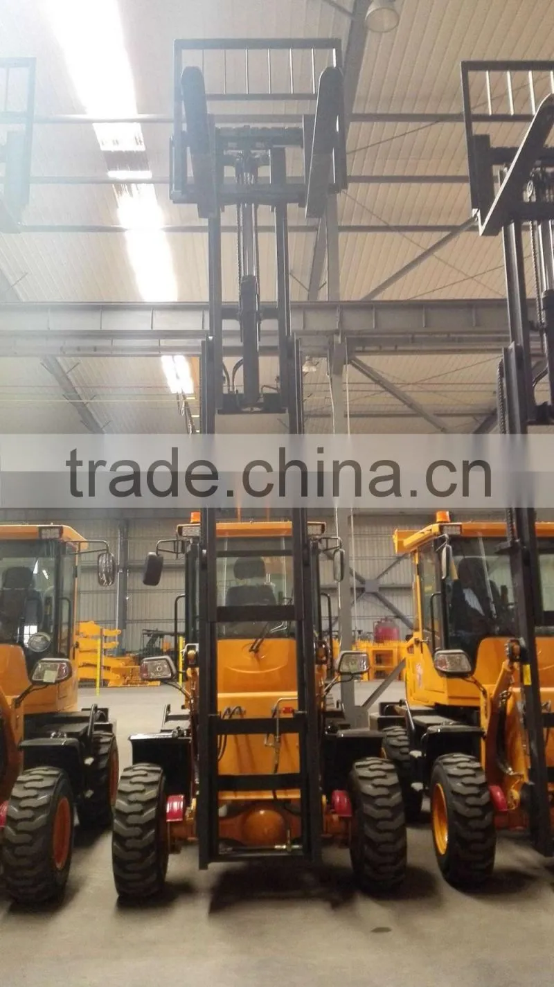 3Ton 4.5m Superhigh Forklift Wheel Loader Manufacturer China With CE Cetification
