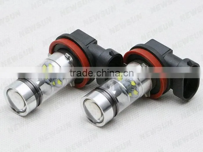 New Design! Xenon White 75W H8 H9 H11 LED Bulbs,DC 12V 24V C ree led bulbs Reflector Mirror Design Fog Lights DRL parking