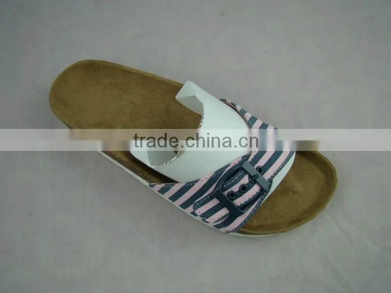 Canvas ladies cork slippers