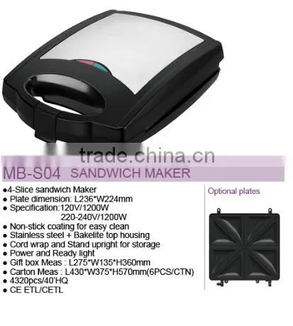 SANDWICH MAKER(WAFFLE, SANDWICH, GRILL NON-STICK PLATES
