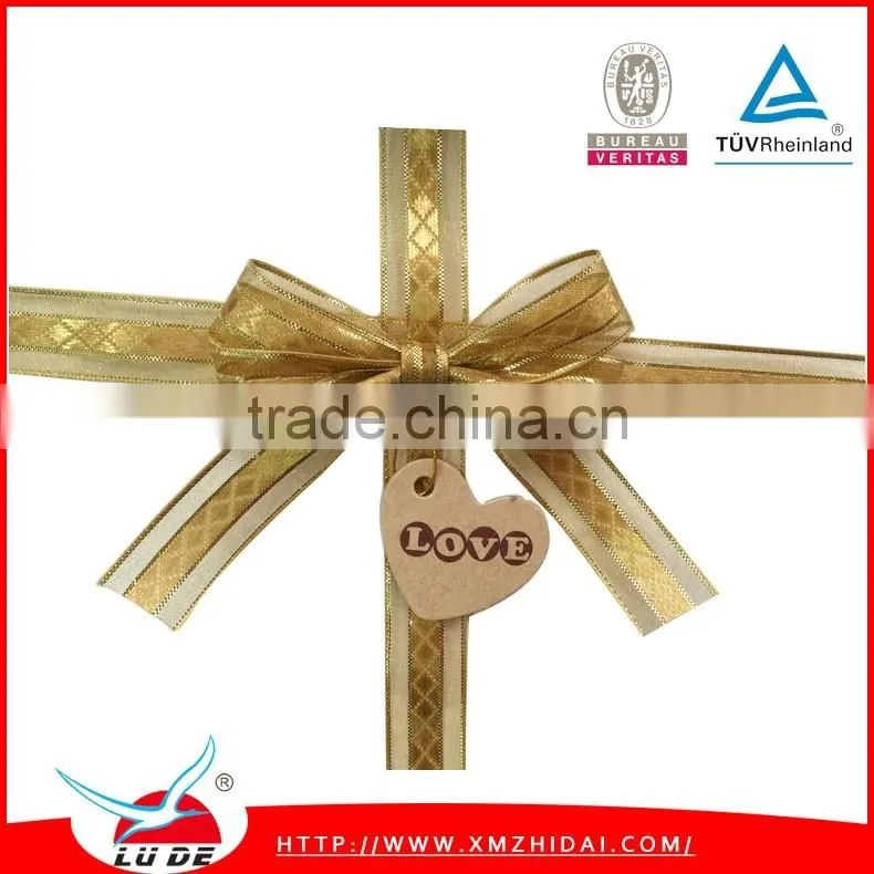 2016 Wholesale luxury organza ribbon bow for packing