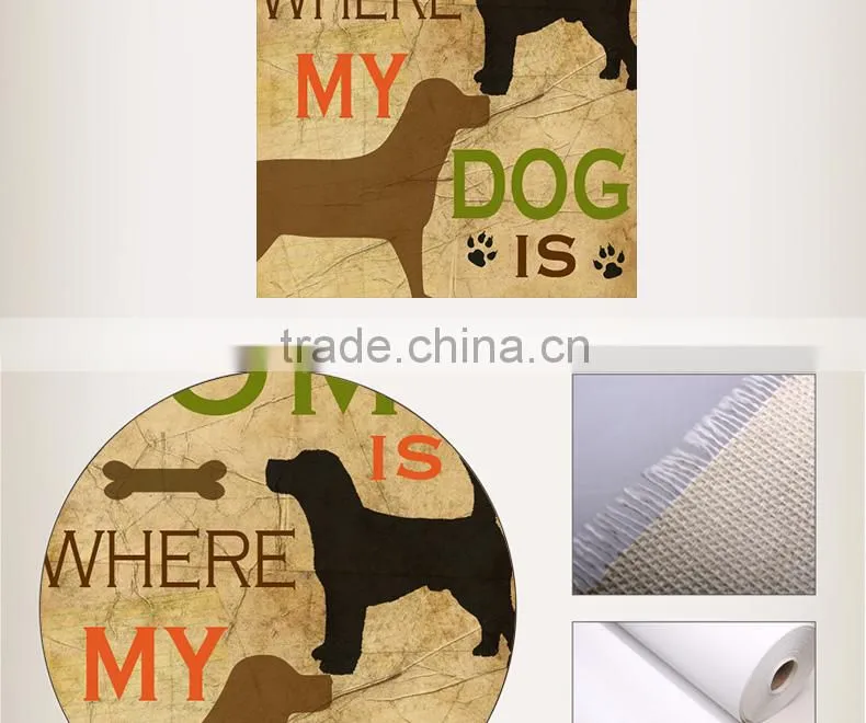 Reproduction canvas animal oil painting of dog