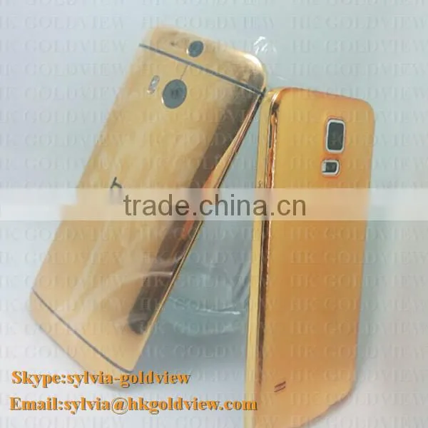 Gold Housing for HTC M8,for HTC One M8 back cover with high quality,Housing for HTC M8 phone ,for HTC One M8 32gb back cover