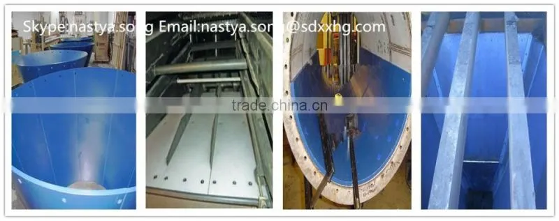 Abrasion resisting UHMWPE plastic truck bed liner/hopper liner