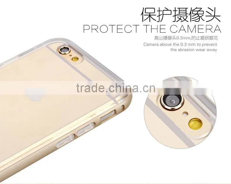 mobile phone case for iphone 6 plus, for iphone 6 plus tpu metal aluminum cover case