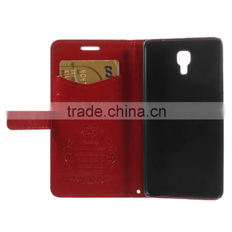 stand wallet case for xiaomi mi4 leather case
