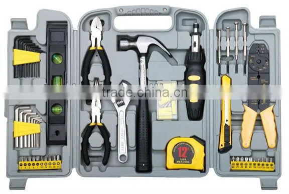 129pcs Carbon Steel Tool Box Pack Kraft Hand Tools Set