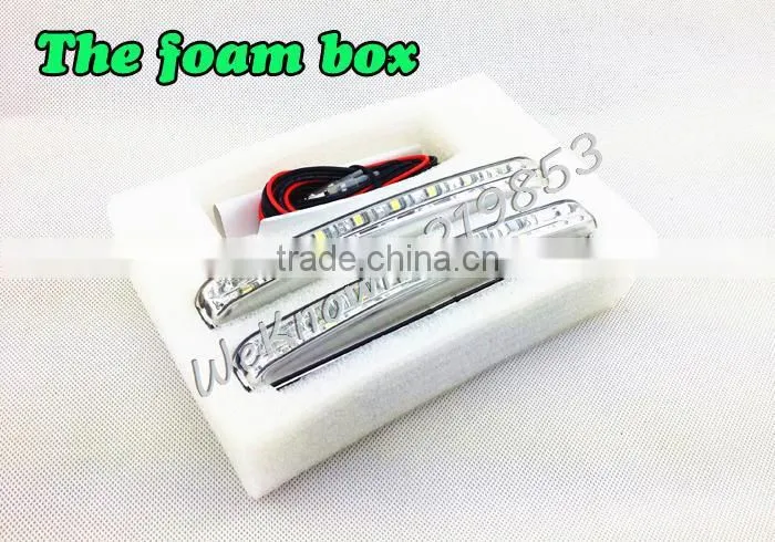 Universal 100% waterproof E MARK 16pcs 3528 LED Car DRL Driving Daytime Running Light with Automatic switch on/off