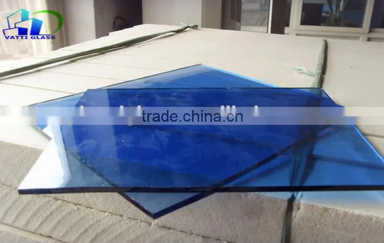 5 mm silver grey color glass of hot reflex plated film to prevent radiation optical coating glass processing