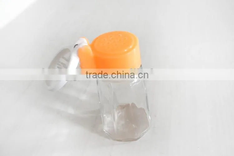pagoda shape glass herb bottle with snap-lids cover