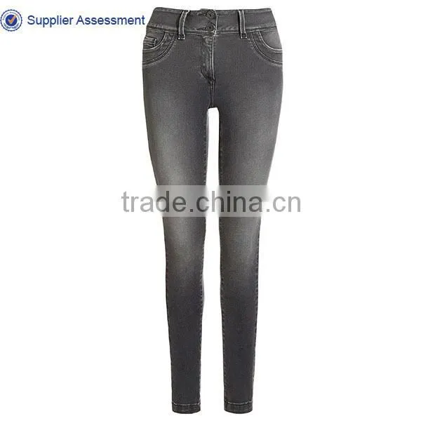Sexy girls grey skinny cotton denim pant wholesale direct factory sexy women tight jeans