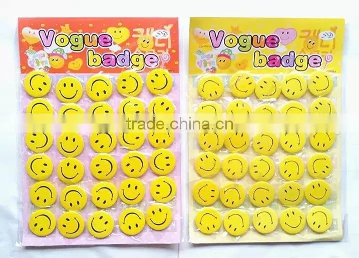 customized emoji pin logo tin badge for school kids