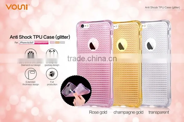 Luxury Bling Glitter Soft TPU Phone Back Cover Case For Iphone 6 6S 6 Plus
