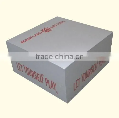 Sticky memo pad brand name stationery