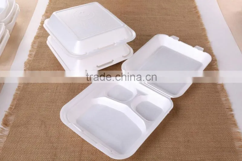Foam takeaway food container three lattice