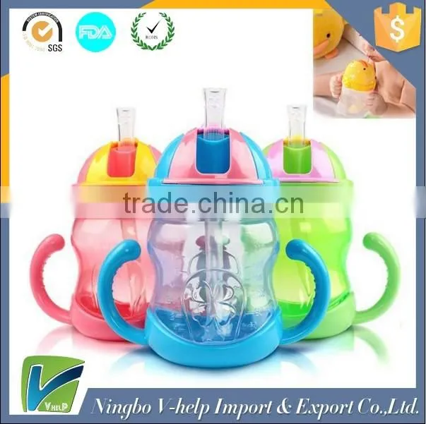 Top quality PP baby water bottle with handle