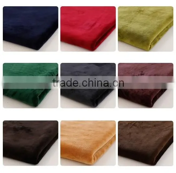 100% Polyester various colors soft feeling fabric for lining for sofa Short Plush Fabric