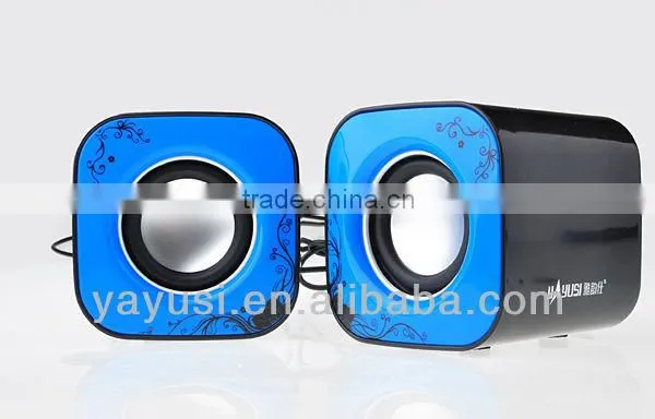 2.0 passive type speaker for computer/mobile phone with vibration membrane at bottom