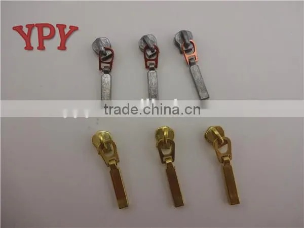 Zinc alloy raw color auto lock metal slider wholesale