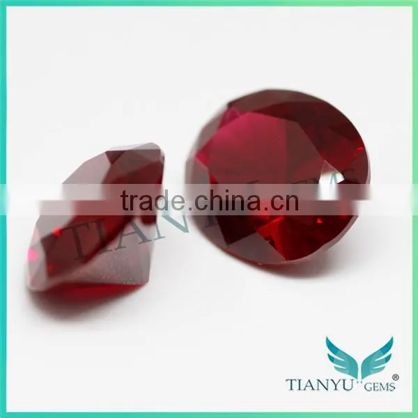 Wholesale loose gemstones 8# oval-shape red ruby price synthetic gemstone