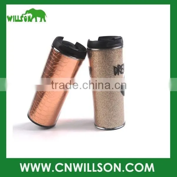 OEM cheap 350ml double wall coffee mug, stainless steel tumbler, paper insert cup