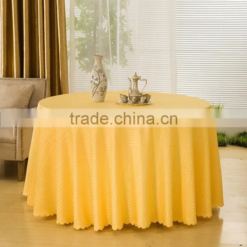 bulk round shape white luxurious wedding table cloths with printing