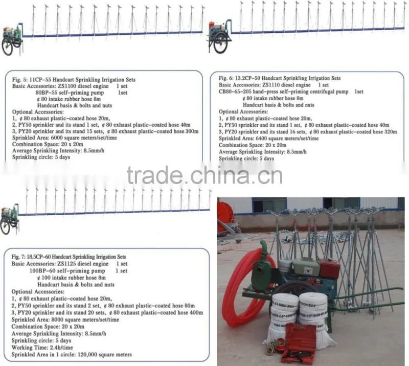 new agriculture machines portable sprinkling irrigation set