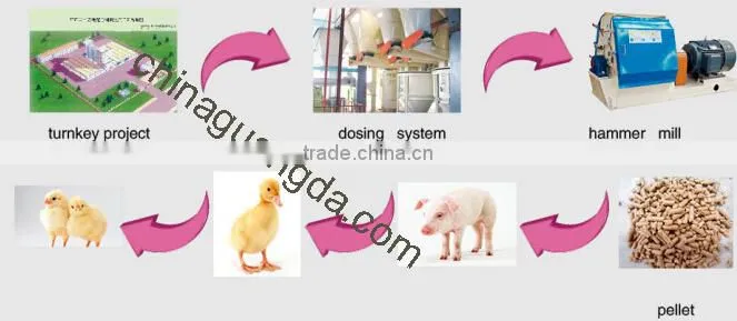 Hot sale Automatic Animal Feed Pellet Production Line