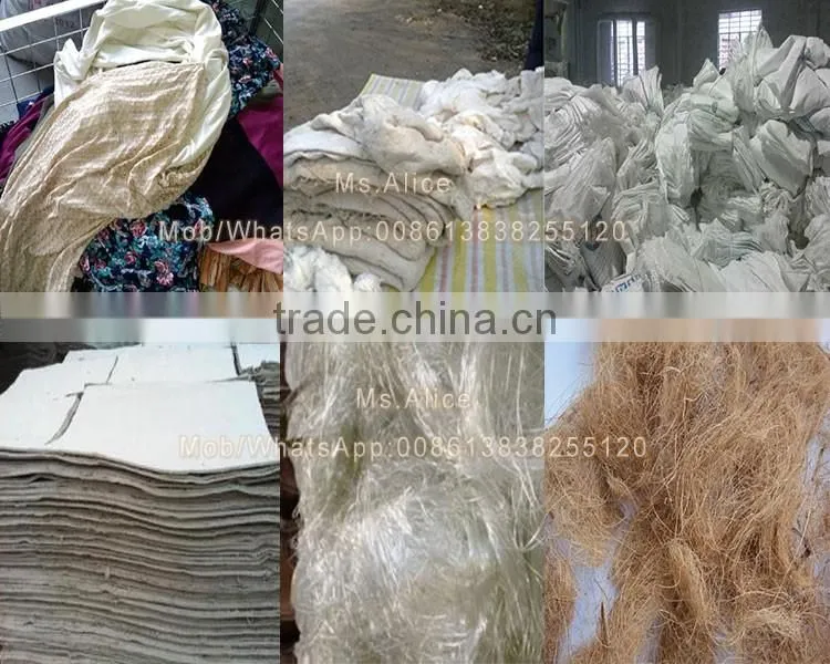 automatic waste rags glass fibre polyster yarn leather cutting machine