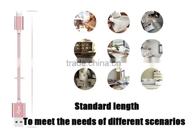 Bulk Buy Item USB Cable Metal Braided Cord Data Sync Wire Charger