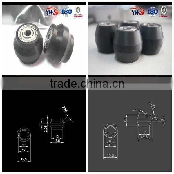 3mm axis mini wheel bearing 3x10x4 neoprene rubber bearing