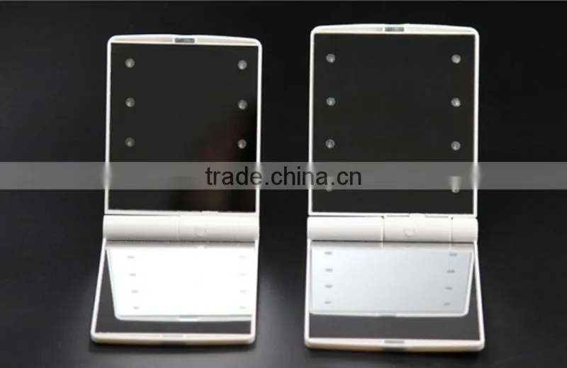 Led Lighted Compact Travel Makeup Mirror