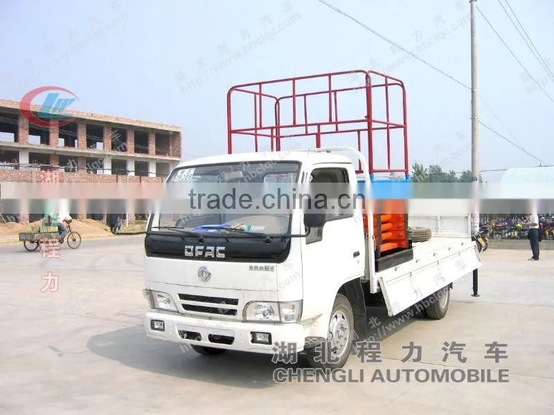 Dongfeng 4*2 hydraulic scisssor lift table truck sale