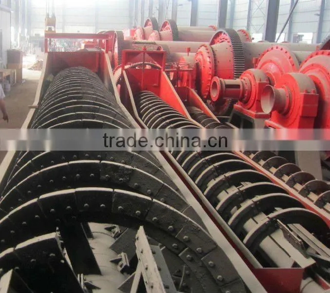 Double spiral stone/ sea sand washer/washing machine with capacity 10-100 T/H