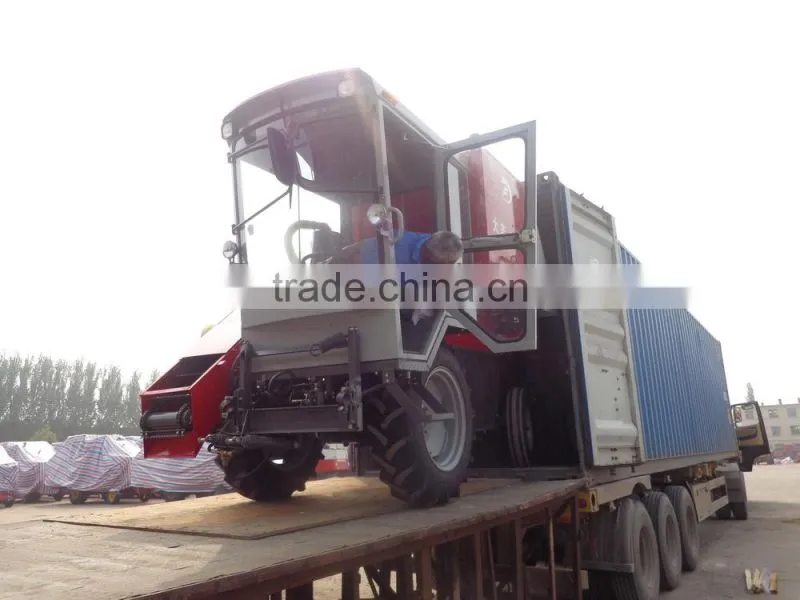 small soybean combine harvester