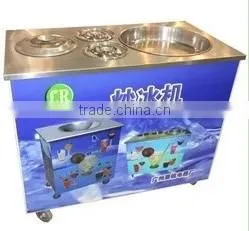 LR-027 Commercial Single Pan Fry Ice Cream Machine with Three Cooler Barrels with Cheap Price