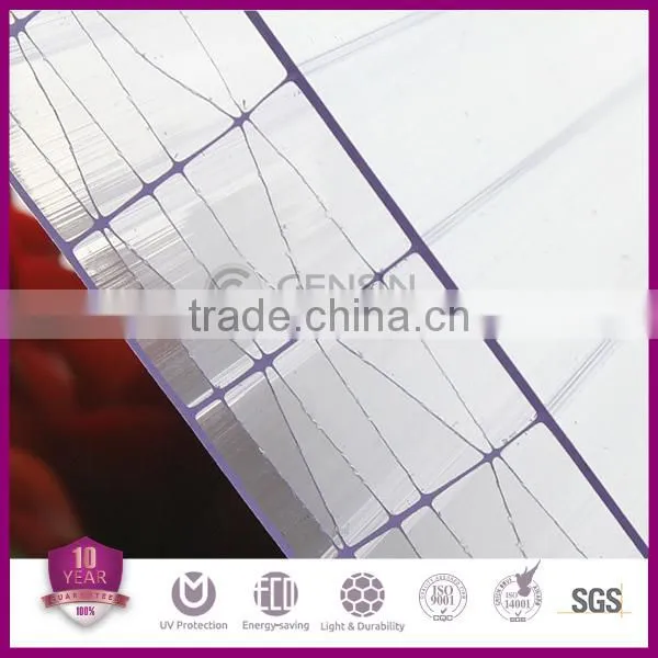 High Quality Thick Multiwall Hollow Polycarbonate Sheet 25mm thickness UV Protector 10 Years Warranty PC Roofing Panel