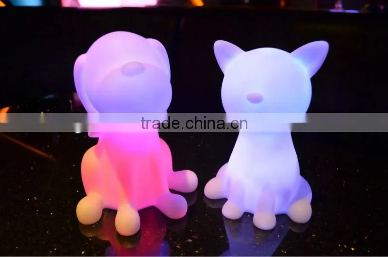 Battery operated LED color changing night light to be kids friend